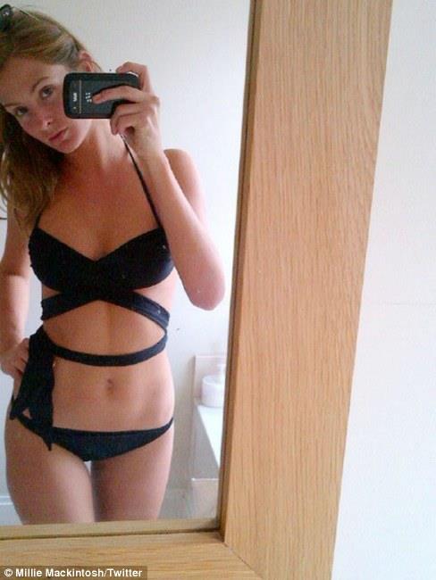 Millie Mackintosh in a bikini taking a selfie