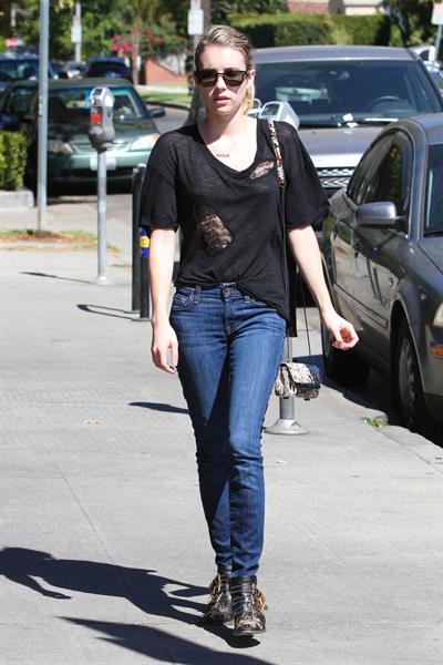 Emma Roberts walking in Hollywood 10/5/13  