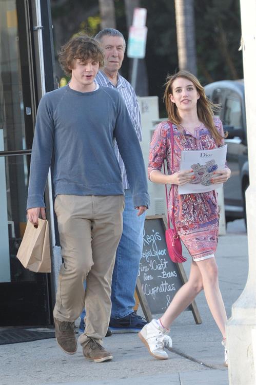 Emma Roberts - Steps out with boyfriend Evan Peters at Third Street in Los Angeles (28.05.2013) 