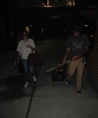 Emma Roberts lands in Wilmington to continue filming 'We're the Millers' (09 August 2012)