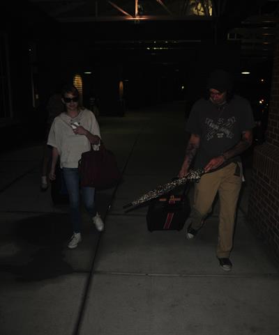 Emma Roberts lands in Wilmington to continue filming 'We're the Millers' (09 August 2012)