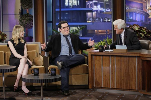 Emma Stone at The Tonight Show with Jay Leno in Burbank 1/8/13 