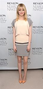 Emma Stone Revlon’s Nearly Naked makeup launch in NY 12/5/12 