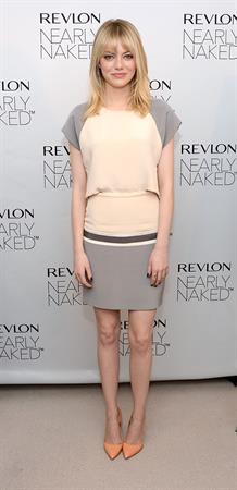 Emma Stone Revlon’s Nearly Naked makeup launch in NY 12/5/12 