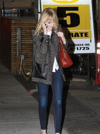 Emma Stone Stopped at Shamrock Tattoo - October 17, 2012 