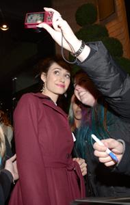 Emmy Rossum at Late Night with Jimmy Fallon in NYC 1/15/13 