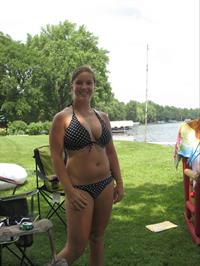 Anonymous in a bikini taking a selfie