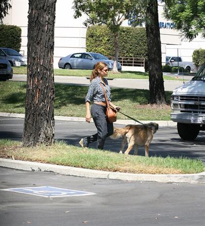 Eva Mendes - Walking her dog in Los Angeles - August 31, 2012