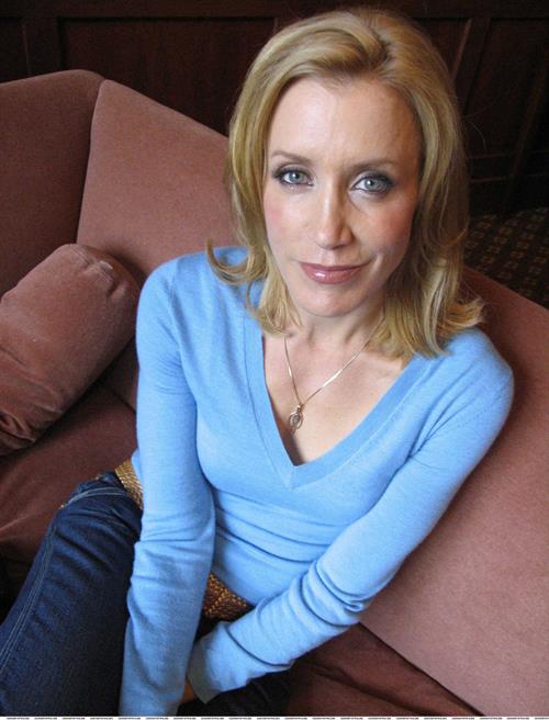 Felicity Huffman Photoshoot in blue shirt