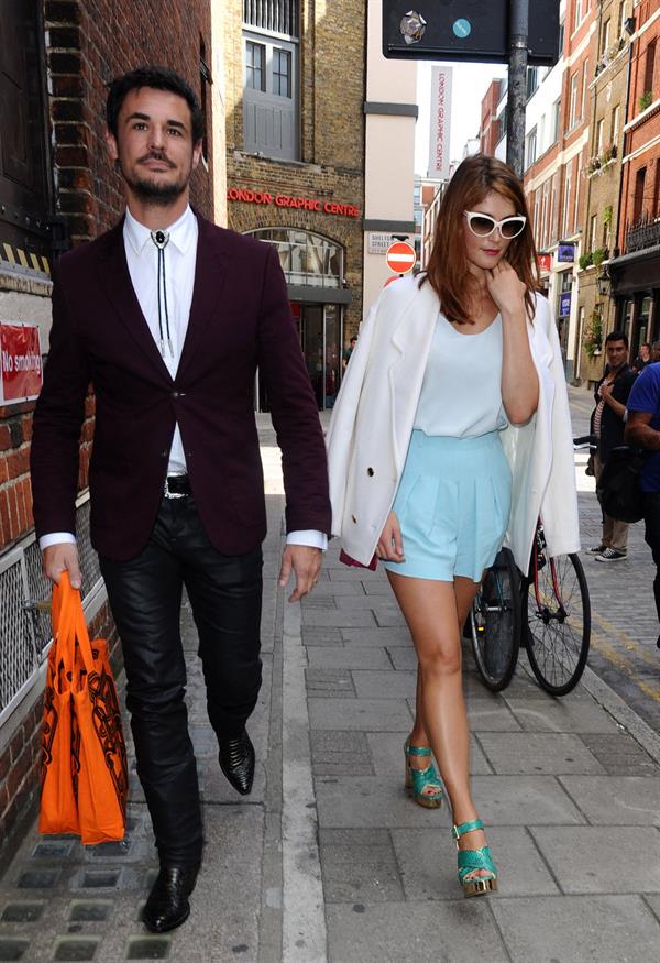 Gemma Arterton arriving at Somerset House for London Fashion Week - September 15, 2012