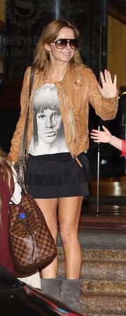 Geri Halliwell leaves The Sheraton On The Park Hotel in Sidney on June 26, 2013