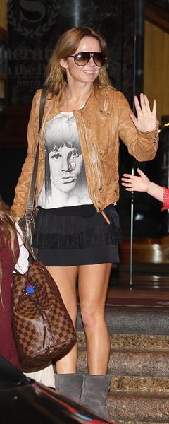 Geri Halliwell leaves The Sheraton On The Park Hotel in Sidney on June 26, 2013
