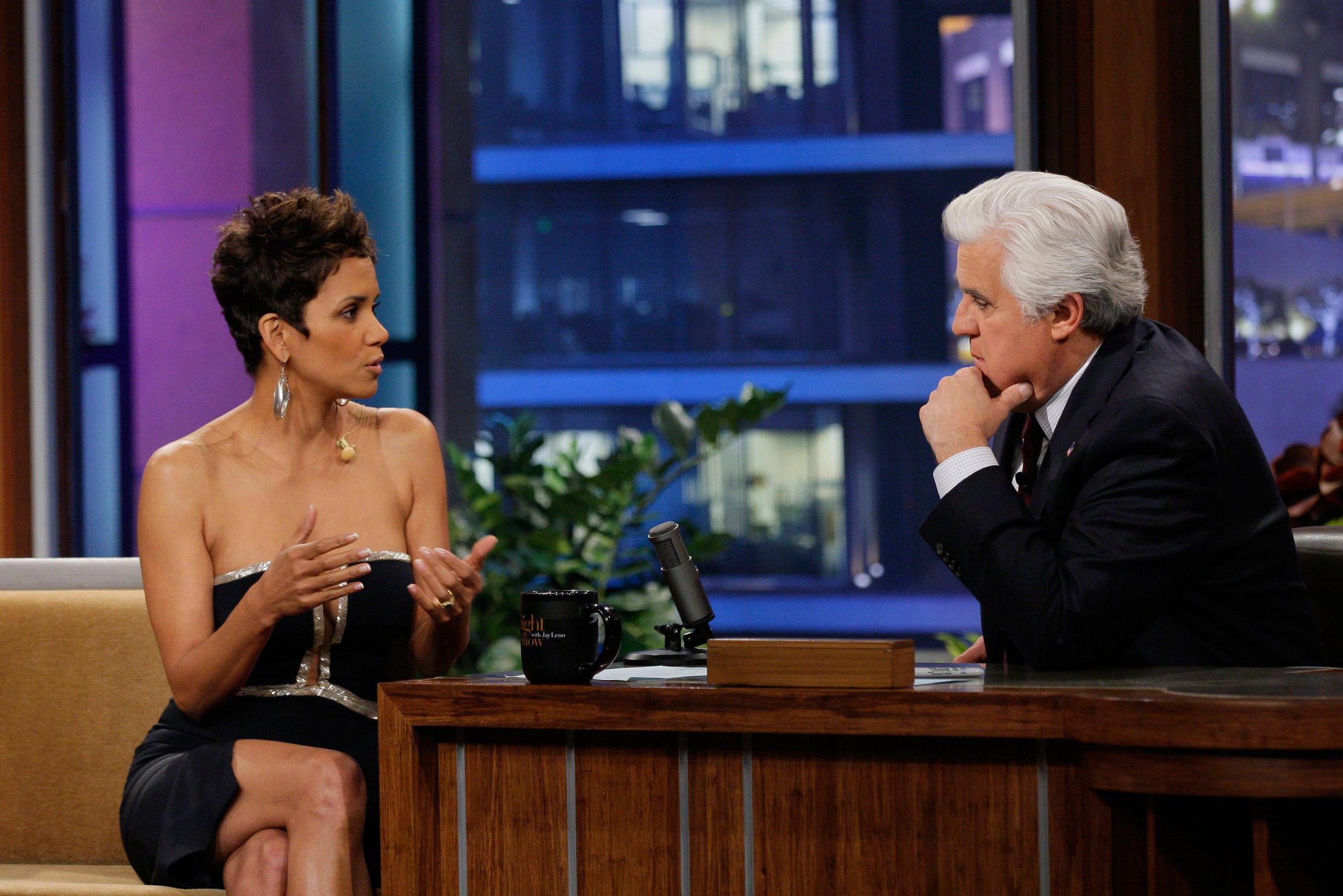 Halle Berry on The Tonight Sow with Jay Leno in Burbank on March 11, 2013