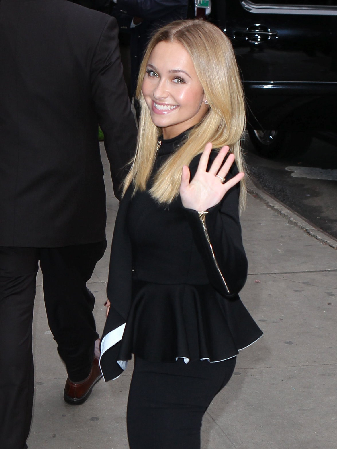 Hayden Panettiere at Good America in New York on October 9, 2013