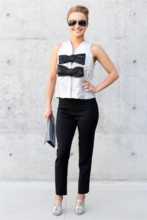 Hayden Panettiere Giorgio Armani show during Milan Menswear Fashion Week Spring Summer 2014 in Milan on June 25, 2013