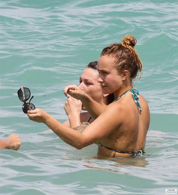 Hayden Panettiere - Bikini candids in Miami 9/1/13