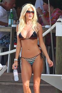Victoria Silvstedt in a bikini on the beach in St. Barts 1/5/13