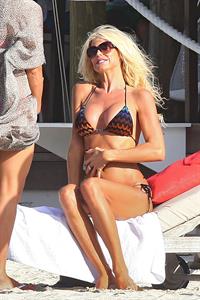 Victoria Silvstedt in a bikini on the beach in St. Barts 1/5/13