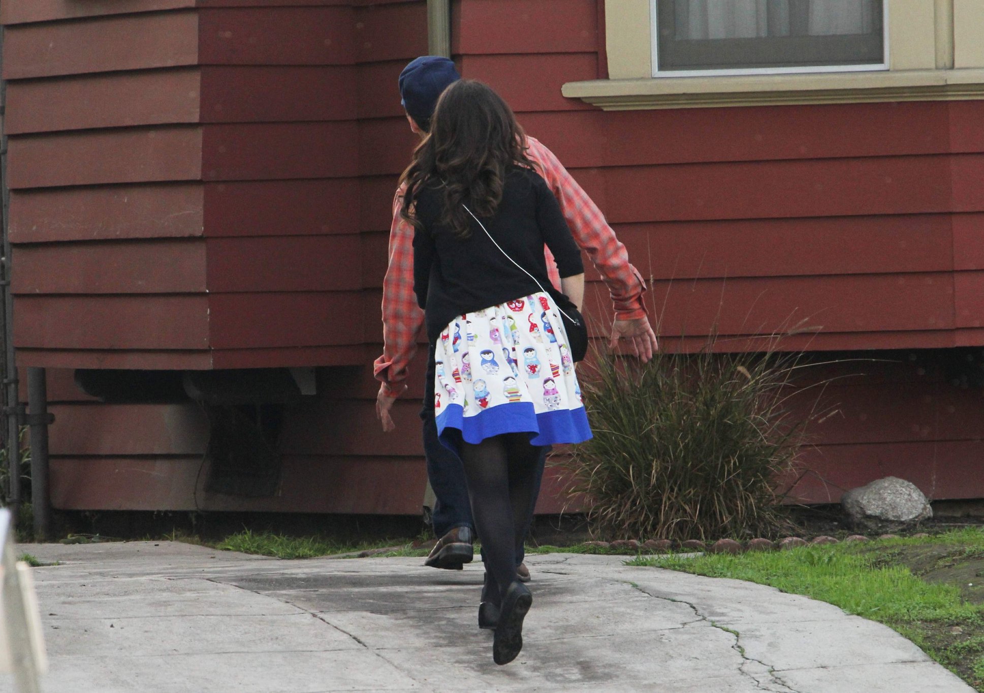 Zooey Deschanel on the set of 'New Girl in Los Angeles December 4, 2012 