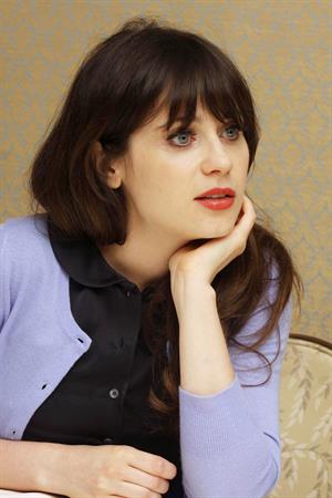 Zooey Deschanel New Girl press con portraits by Vera Anderson 10/10/12