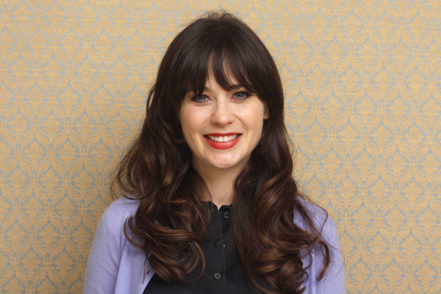 Zooey Deschanel New Girl press con portraits by Vera Anderson 10/10/12