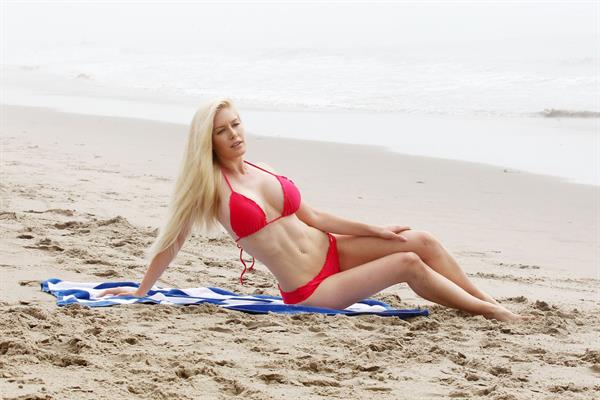 Heidi Montag Spends some time on the beach in Santa Monica (November 8, 2012)  (bikini)