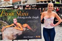Helen Flanagan - Launches PETA's campaign to raise awareness of the use of eotic animal skins in London (23.05.2013) 