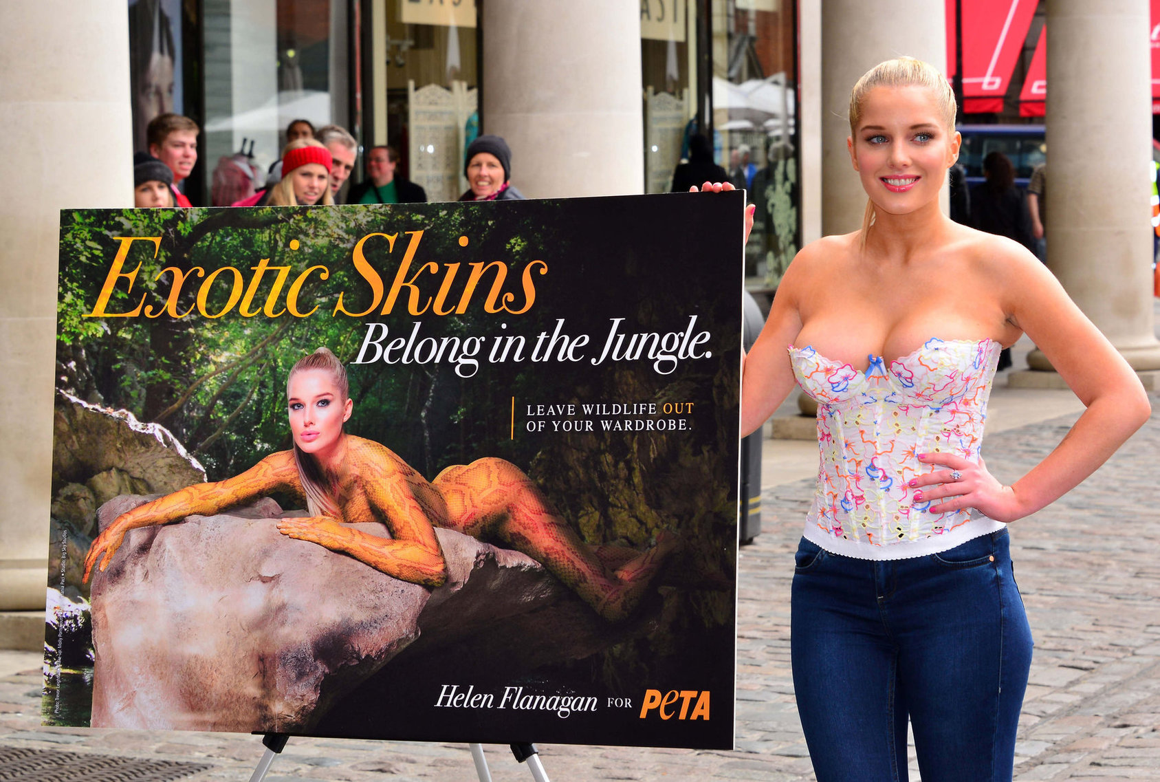 Helen Flanagan Pictures Helen Flanagan - Launches PETA's campaign to raise awareness of the use of eotic animal skins in London (23.05.2013)