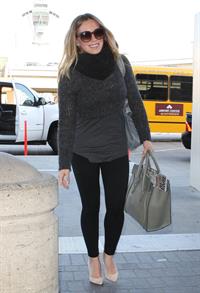 Hilary Duff departing on a flight at LAX Airport 2/18/13 