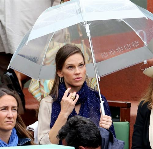 Hilary Swank at the Roland Garros Tennis French Open Tournament June 10, 2012