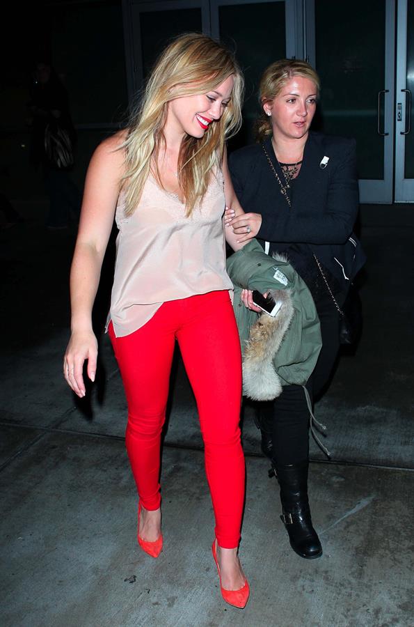 Hilary Duff – Pink concert at the Staples Center 10/12/13  