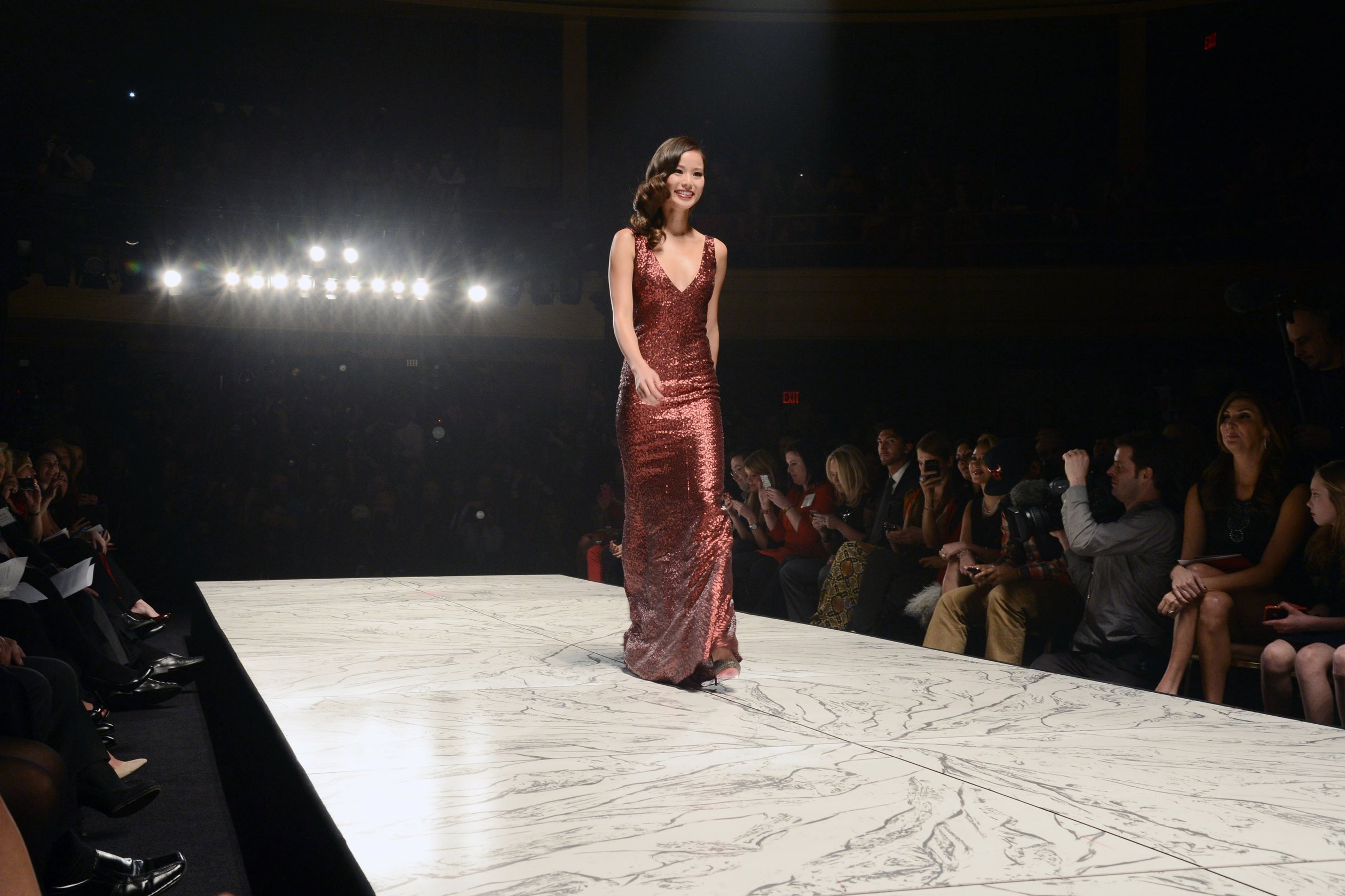 Jamie Chung The Heart Truth 2013 Fashion Show, Feb 6, 2013 