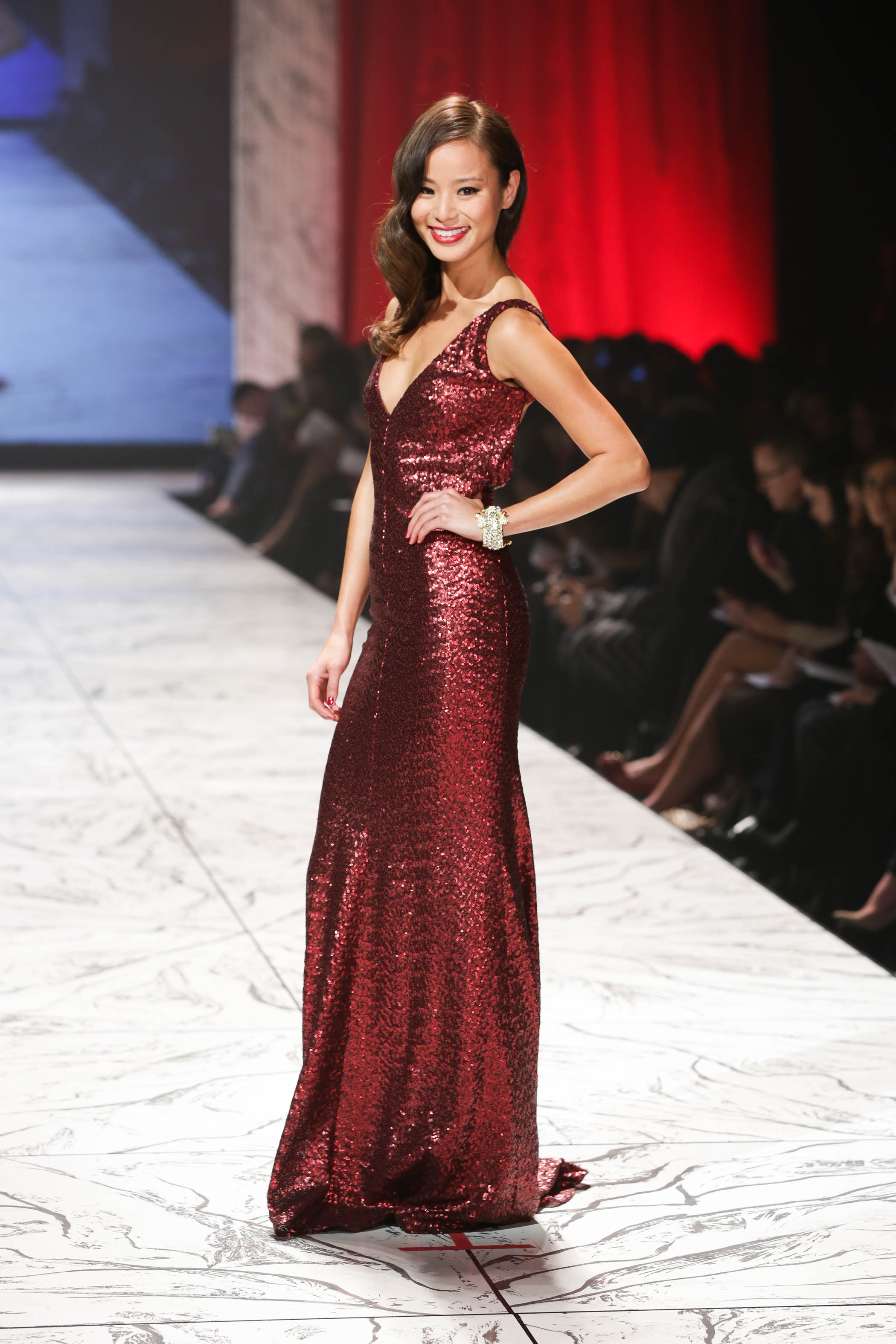 Jamie Chung The Heart Truth 2013 Fashion Show, Feb 6, 2013 