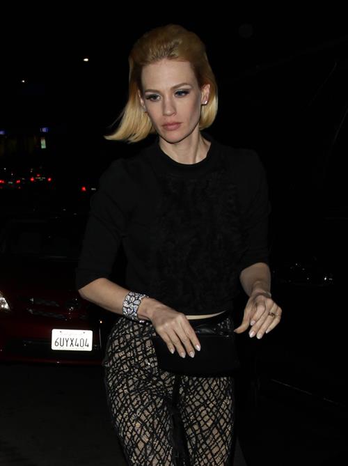 January Jones Enjoys a night out in Los Angeles on February 24, 2013