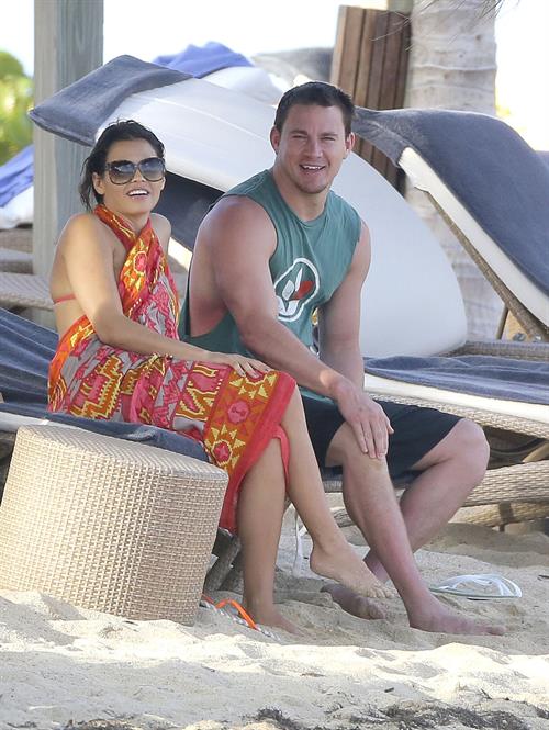 Jenna Dewan Pictures Jenna Dewan-Tatum - at the beach in St Barts 12/31/12