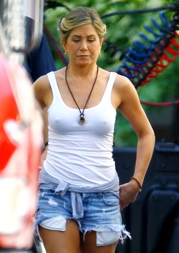 Jennifer Aniston On the Set of 'We're The Millers' in North Carolina on August 2, 2012