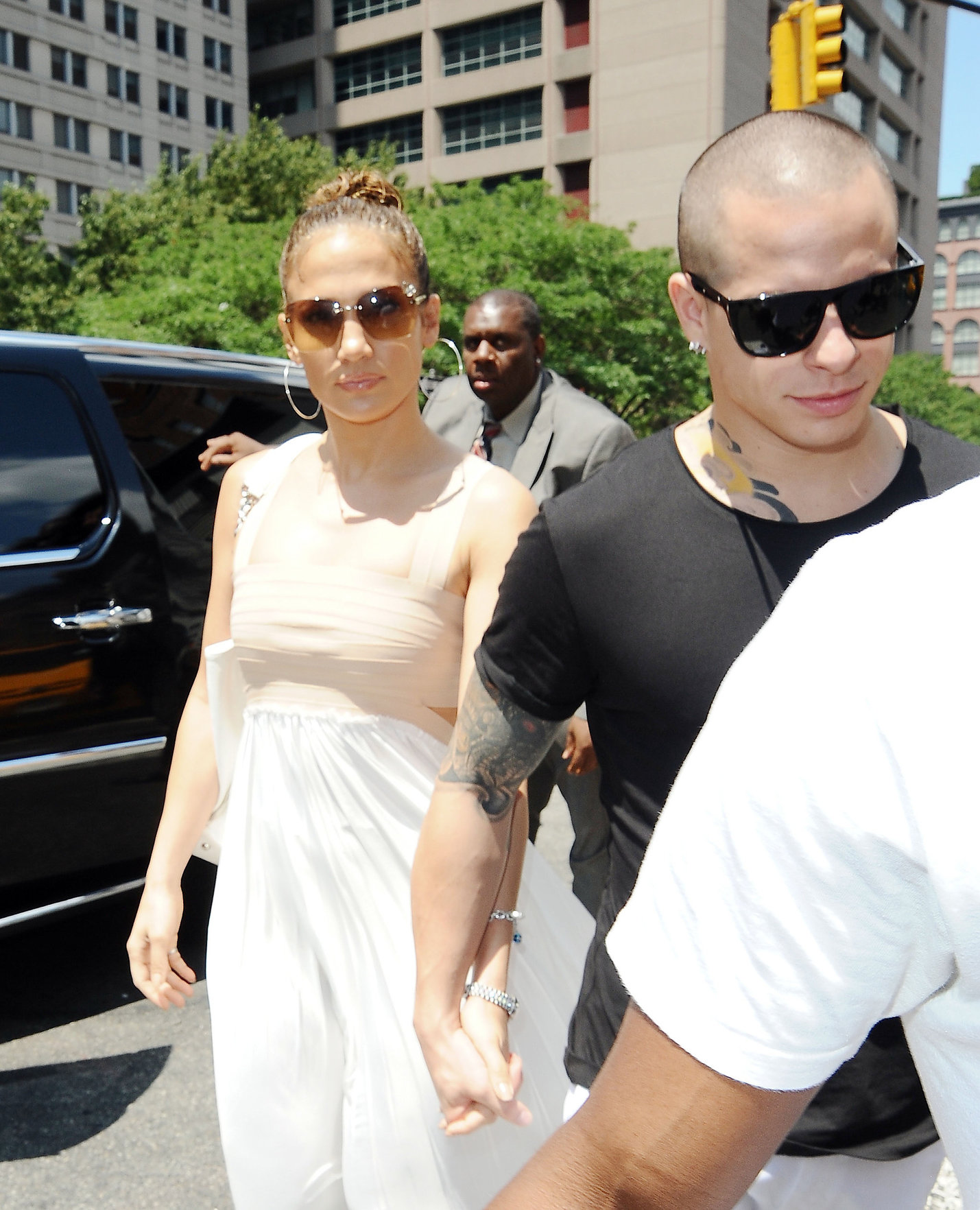 Jennifer Lopez dinner at Bubbys in New York City on July 24, 2012