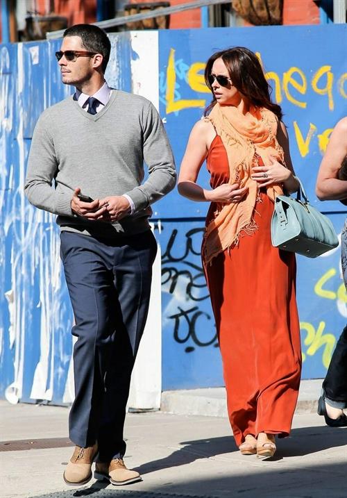 Jennifer Love Hewitt and Brian Hallisy attended a wedding together for one of Jen's friends April 27, 2013 