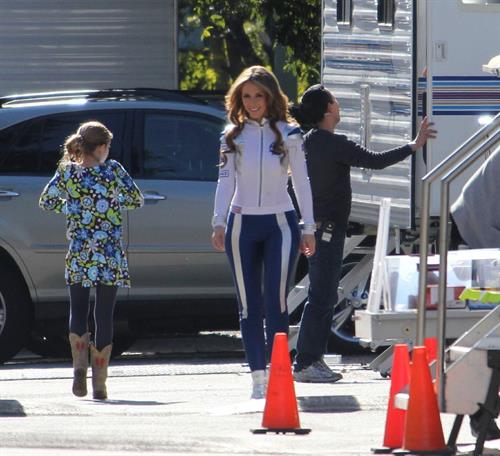 Jennifer Love Hewitt On the set of The Client List in Los Angeles January 4, 2013 