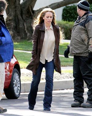 Jennifer Love Hewitt filming The Client List and really getting into character in between takes. January 10, 2013 