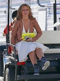 Jennifer Love Hewitt on the set of The Client List in Sherman Oaks February 1, 2013 