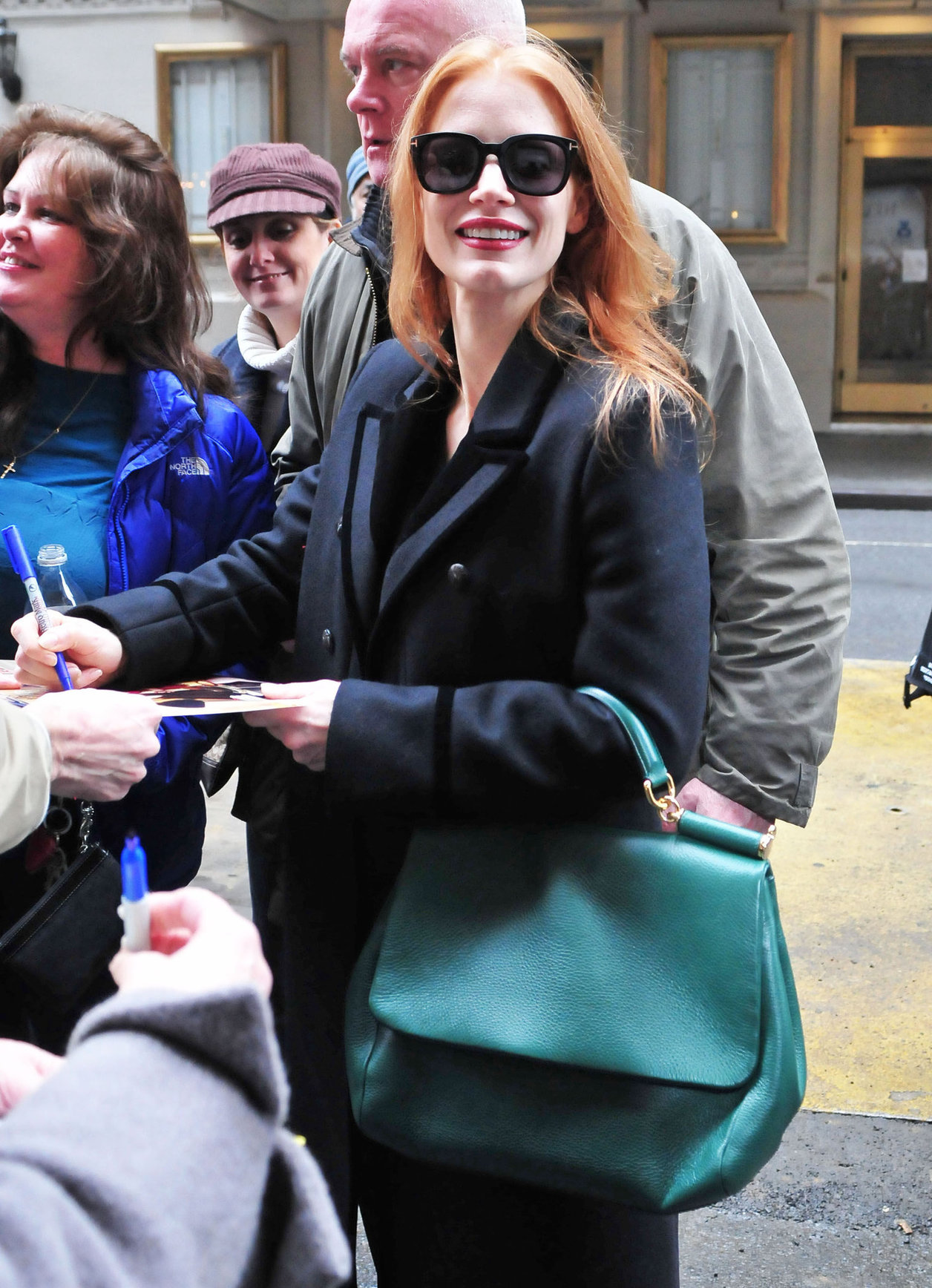 Jessica Chastain Pictures Jessica Chastain in New York City (30.01.2013) - The Heiress outside the Walter Kerr Theater