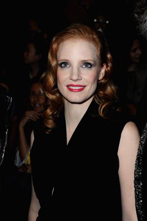 Jessica Chastain attends the Paris Fashion Week in Paris (02.03.2013) 