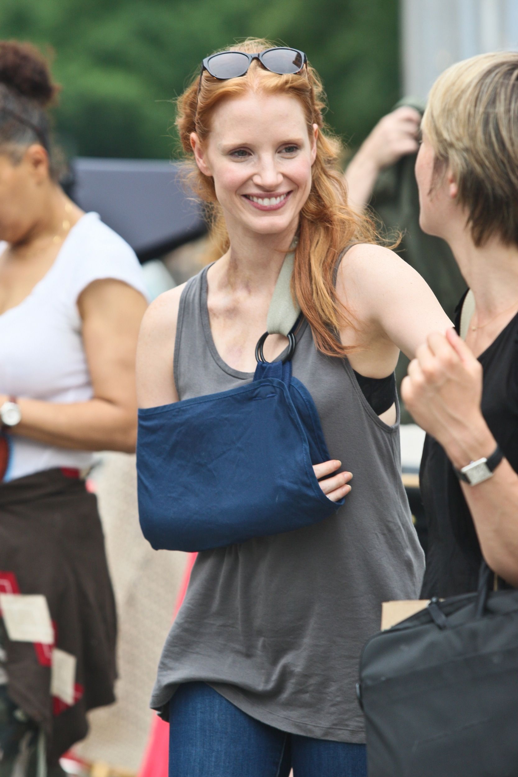 Jessica Chastain - The set of  The Disappearance of Eleanor Rigby  in New York City (13 Jul 2012)