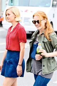 Jessica Chastain - The set of  The Disappearance of Eleanor Rigby  in New York City (13 Jul 2012)