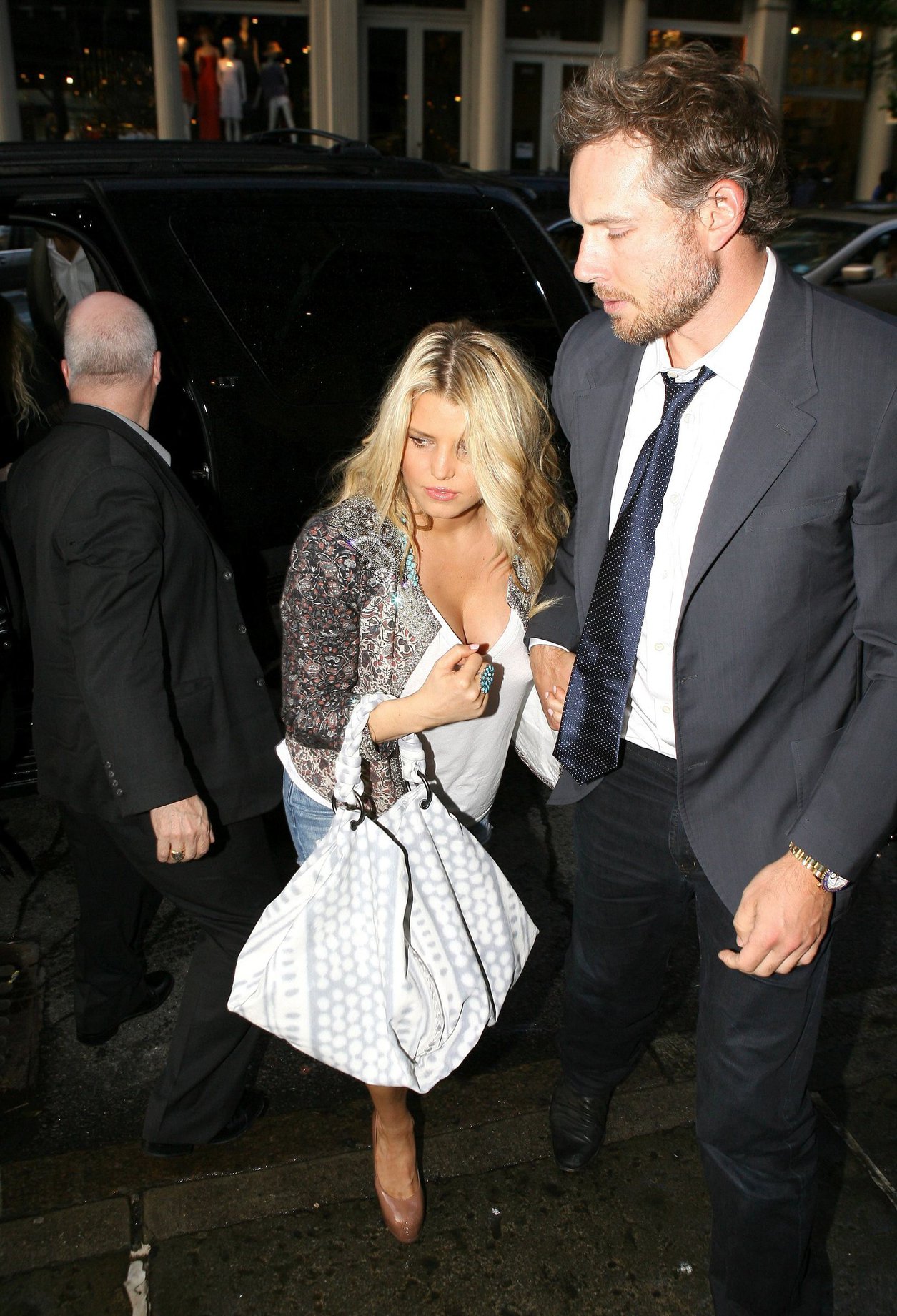 Jessica Simpson out with boyfriend in New York on May 21, 2011 