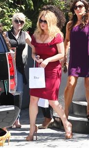Jessica Simpson leaving a restaurant in Hollywood