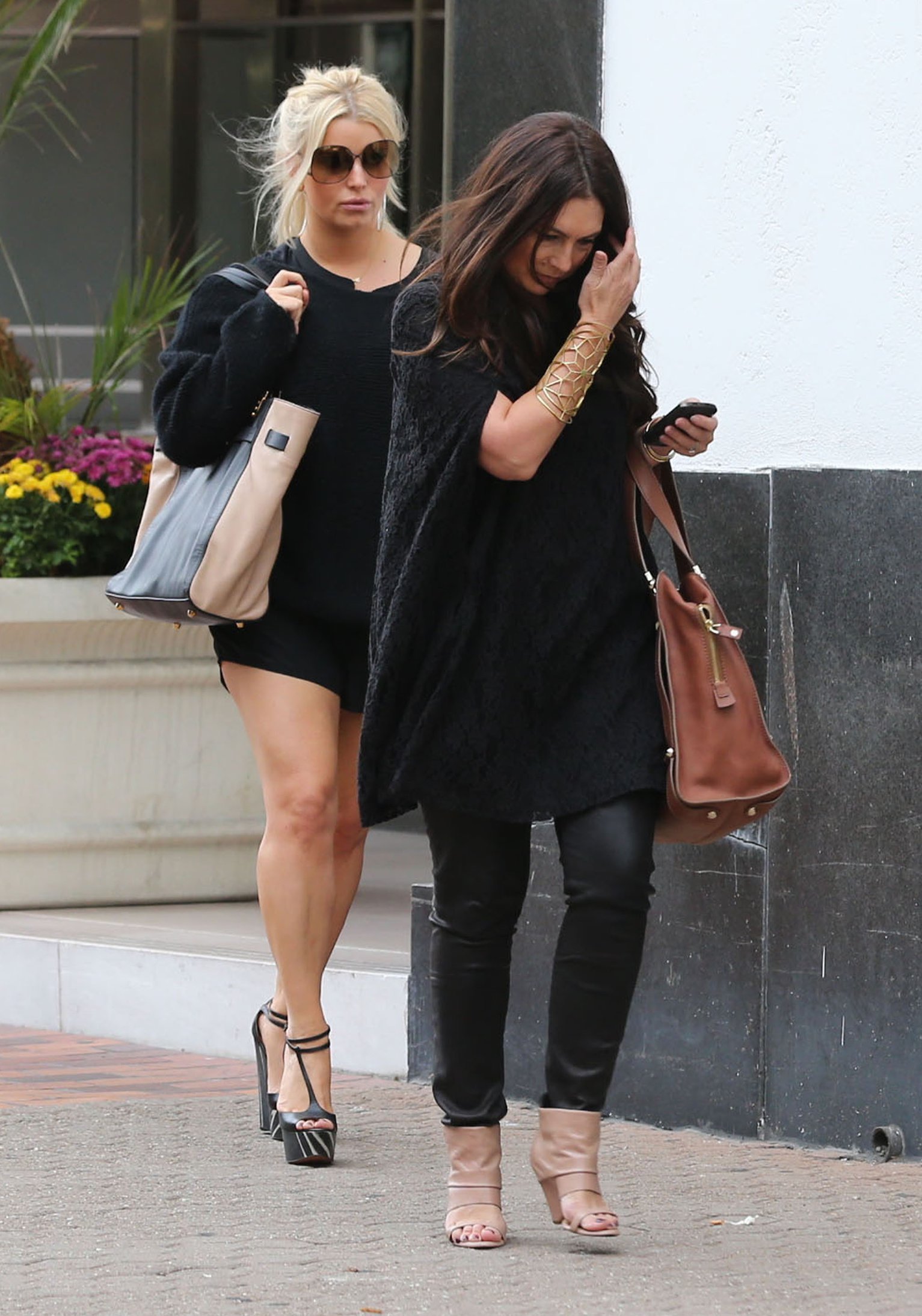 Jessica Simpson Outside Saks Fifth Avenue with a friend in Beverly Hills (October 20, 2012) 