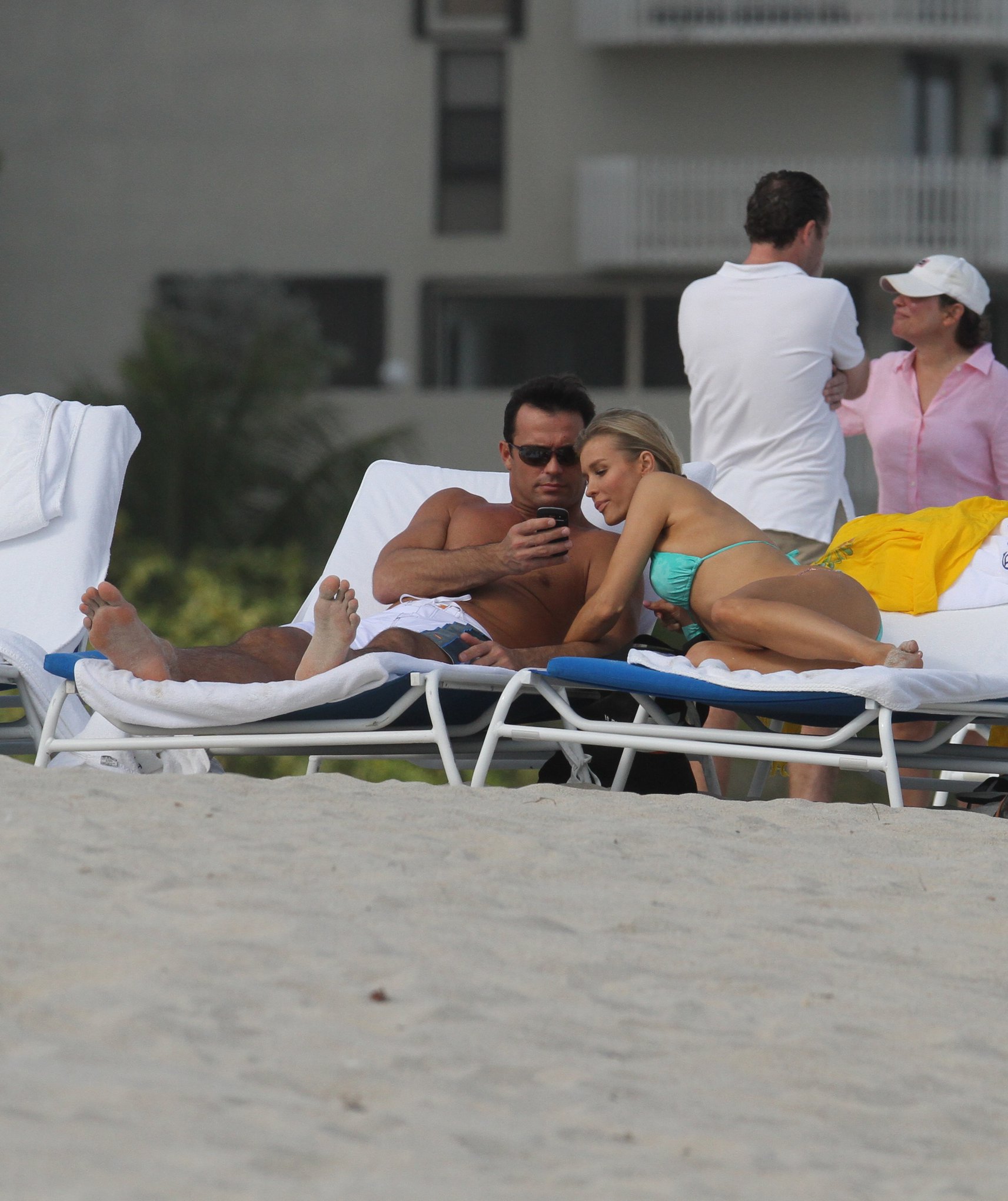 Joanna Krupa bikini candids on the beach in Miami 1/1/13 