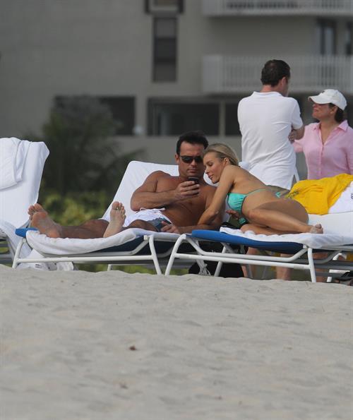 Joanna Krupa bikini candids on the beach in Miami 1/1/13 